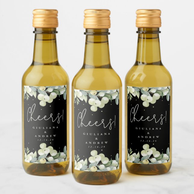 Mini Boda de Invierno Black Snowberry+Eucalyptus (Botellas)