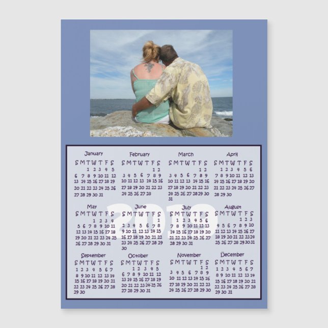 Mini calendarios de imán de fotos personalizadas 2 (Anverso)