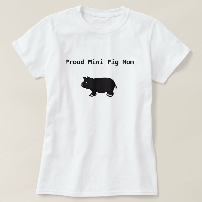 Mini camiseta orgullosa de la mamá del cerdo (Diseño del anverso)