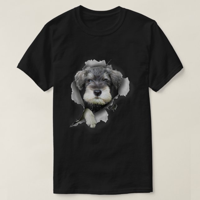 Mini camiseta Schnauzer, camiseta pequeña Schnauze (Diseño del anverso)