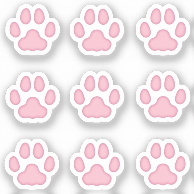 Mini Cat Paw Imprime Pegatinas de seguimiento de a (Anverso)