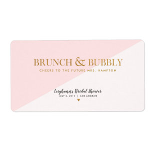 Mini Champán Etiqueta Brunéi & Bubbly Bridal Showe