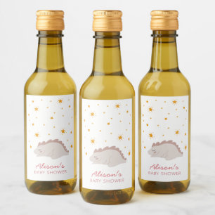 Mini Chica Baby Shower de estrella rosada de dinos