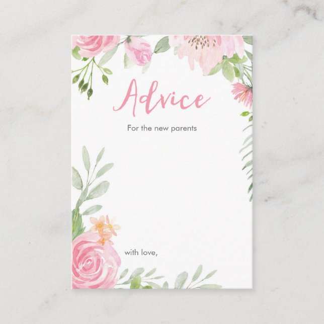 Mini consejo para las tarjetas Baby Shower de los  (Anverso)