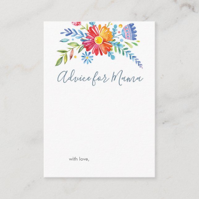 Mini consejo para las tarjetas Baby Shower de los  (Anverso)