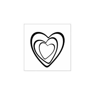 Mini corazones de sellos de caucho, Día de San Val