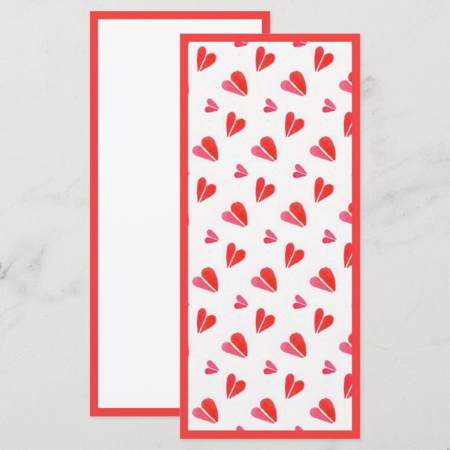 MINI CORAZONES Tarjeta plana 4x9 II / Vertical (Anverso / Reverso)