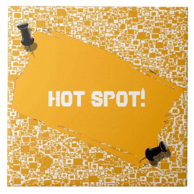 Mini diseño amarillo y blanco de oro de la teja (Frente)