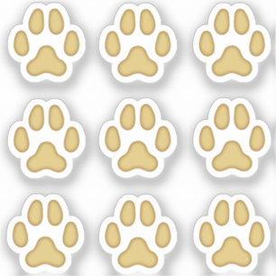 Mini Dog Paw Imprime Pegatinas de seguimiento anim