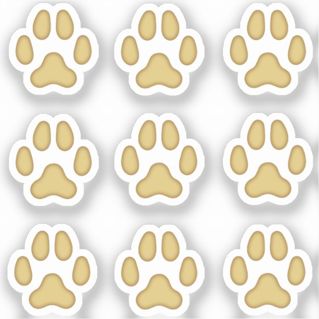 Mini Dog Paw Imprime Pegatinas de seguimiento anim (Anverso)