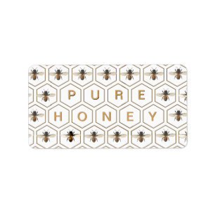 Mini Etiqueta de abeja de miel de abeja o miel de 