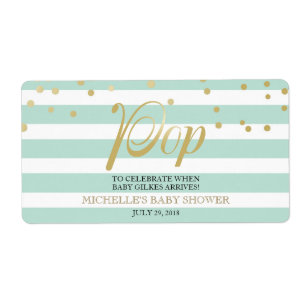 Mini Etiqueta de champán Género Baby Shower neutra