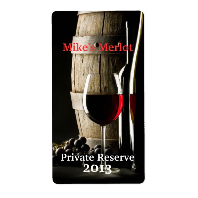 Mini Etiquetas de vino caseras elegantes (Frente)