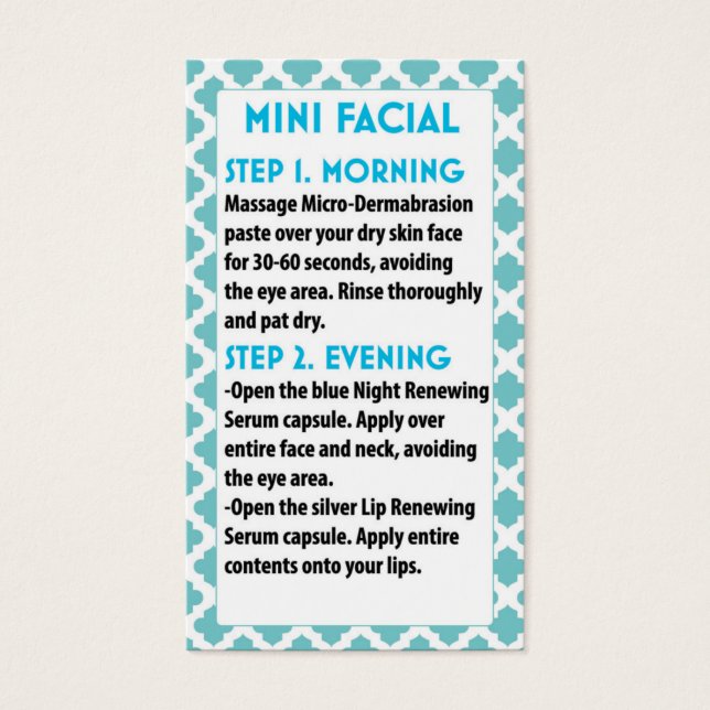 Mini Facial R +F card- R + F facial (Frente)