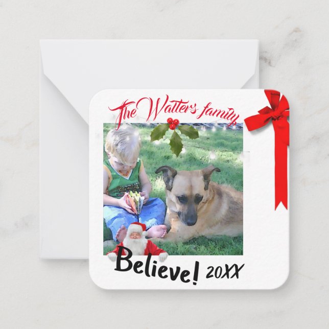 Mini foto de Navidades con tarjetas Santa (Anverso)