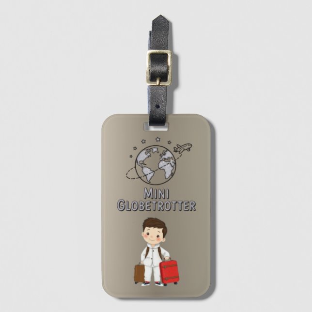 Mini Globetrotter  Etiqueta para Equipaje (Anverso vertical)