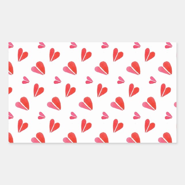 MINI HEARTS Rectangle Pegatinas (Anverso)
