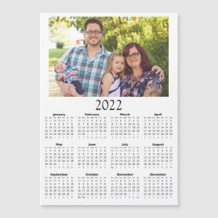 Mini imán de calendario fotográfico personalizado