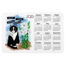 Mini imán de fotos del Calendario del logotipo de 