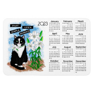 Mini imán de fotos del Calendario del logotipo de