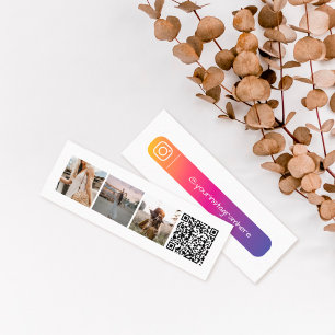 Mini Instagram Photo QR Code tarjeta de presentaci