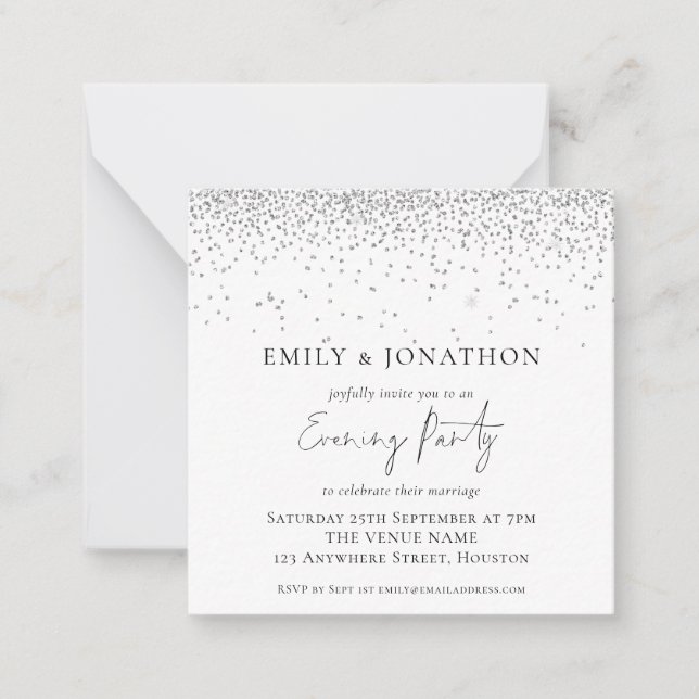 MINI | Invitación del Fiesta nocturno Boda Purpuri (Anverso)
