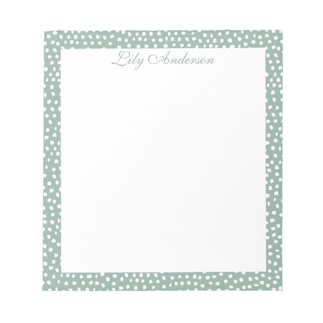 Mini libreta con manchas de menta (Frente)