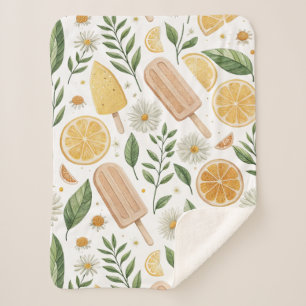 Mini Manta de Sherpa de Paletas de Cítricos – Pequ