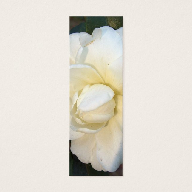 mini marcador de flor de camillia blanca (Frente)