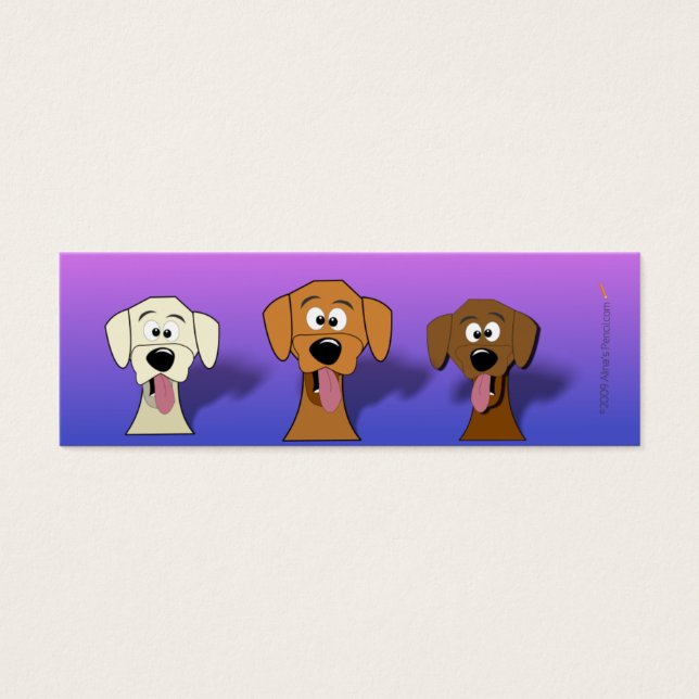 Mini marcadores de perros de dibujos animados (Frente)