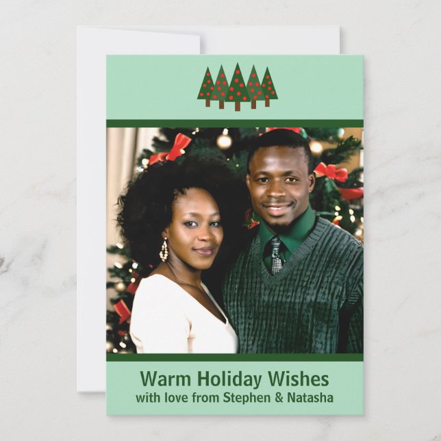 Mini Navidades Tarjeta de vacaciones de fotografía (Anverso)