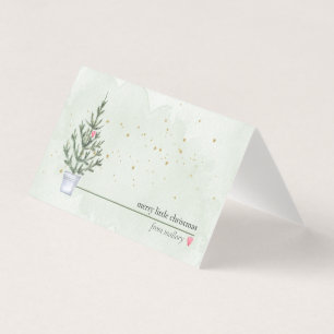 Mini Navidades Tarjetas de Nota con su nombre