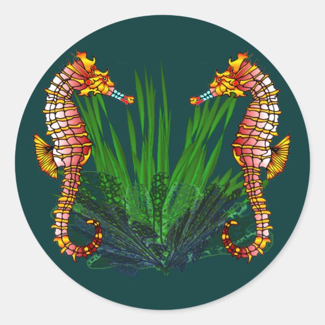 Mini Pegatinas de Caballos de Mar de Peeks (Anverso)