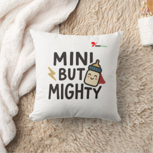 "Mini pero poderoso" adorable almohada de superhér