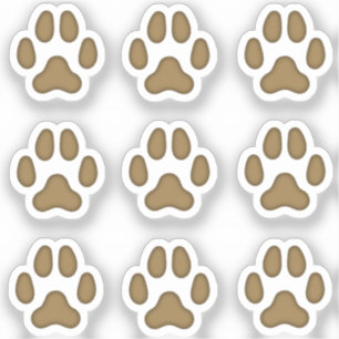 Mini Perro Paw Imprime Pegatinas de seguimiento de