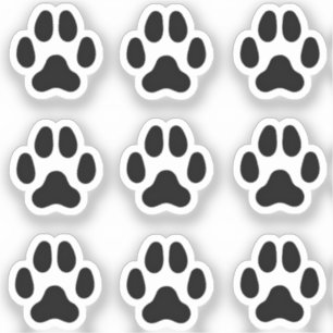 Mini Perro Paw Imprime Pegatinas de seguimiento de