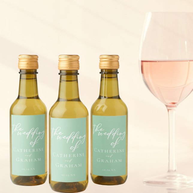 Mini personalizado Boda blanco verde de la moda (Subido por el creador)