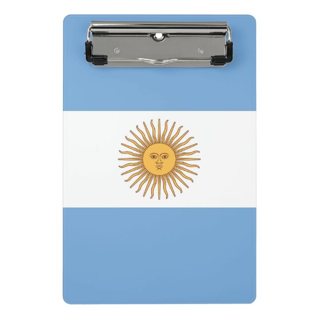 Mini portapapeles con bandera argentina (Anverso)