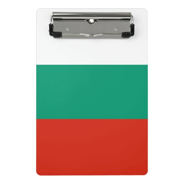Mini portapapeles con bandera de Bulgaria (Anverso)