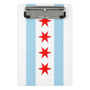Mini portapapeles con bandera de Chicago City, Est