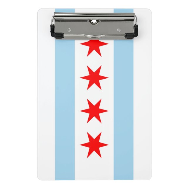 Mini portapapeles con bandera de Chicago City, Est (Anverso)