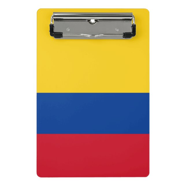 Mini portapapeles con bandera de Colombia (Anverso)