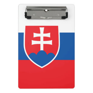 Mini portapapeles con bandera de Eslovaquia