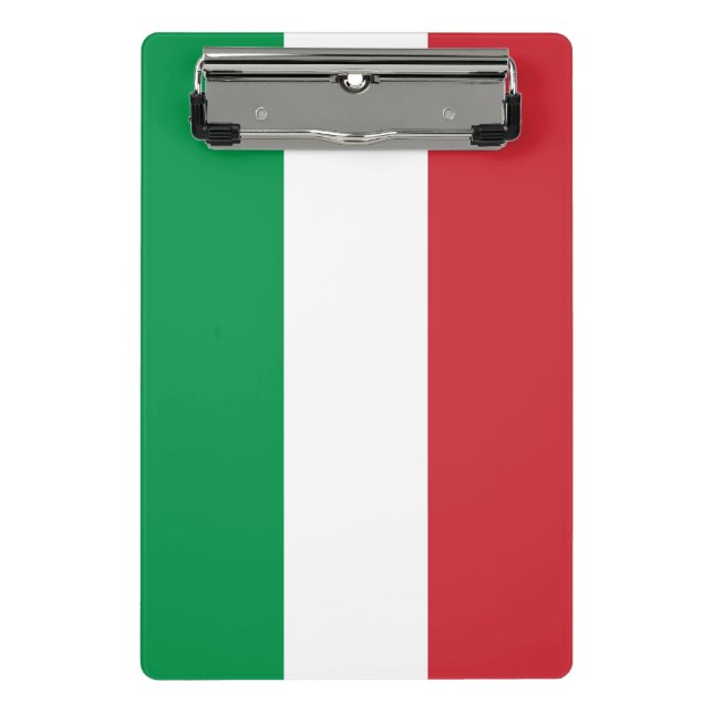 Mini portapapeles con bandera de Italia (Anverso)