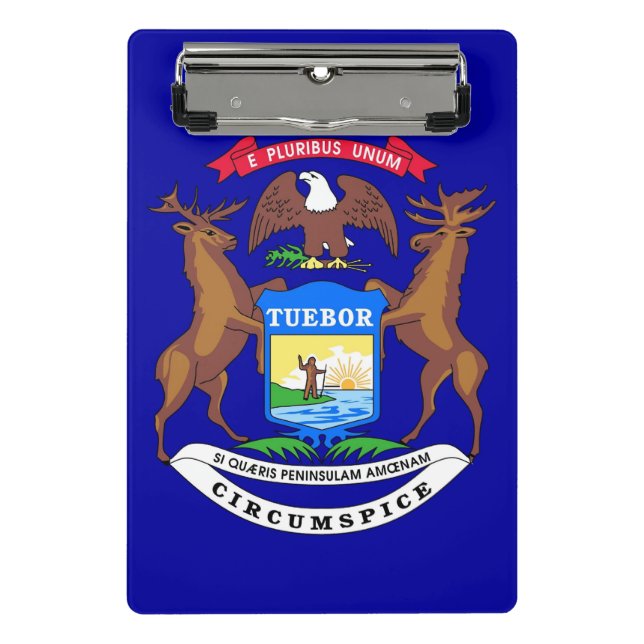 Mini portapapeles con bandera de Michigan, Estados (Anverso)