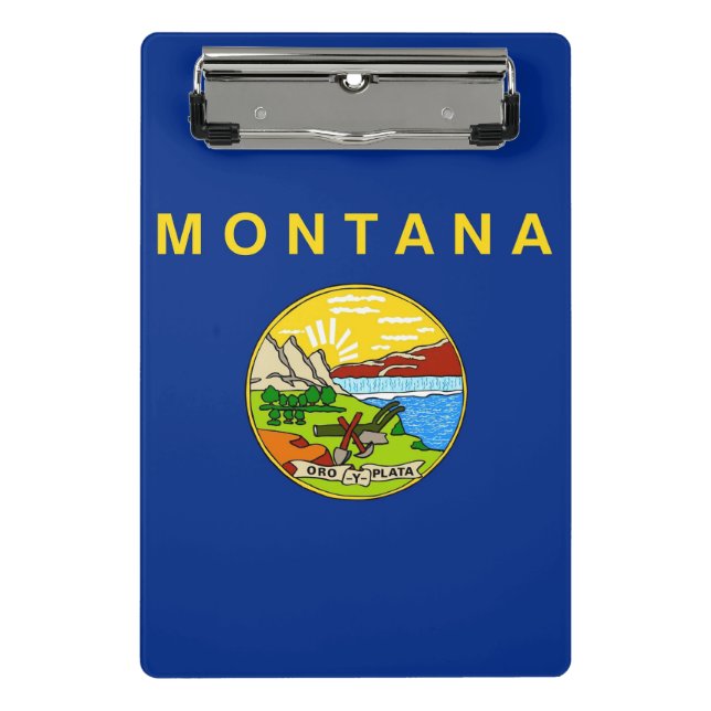 Mini portapapeles con bandera de Montana, Estados  (Anverso)