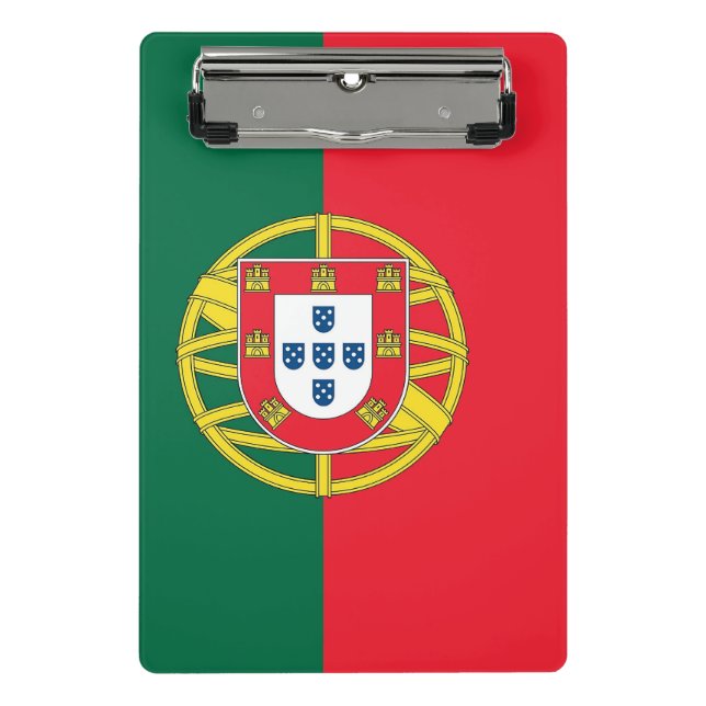 Mini portapapeles con bandera de Portugal (Anverso)