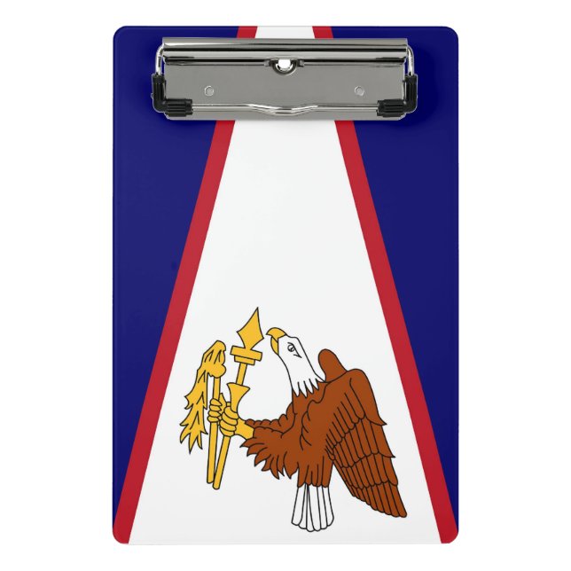 Mini portapapeles con bandera de Samoa Americana,  (Anverso)