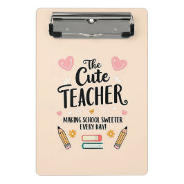 Mini portapapeles de Cute Teacher