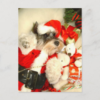 Mini postal de X'mas del Schnauzer